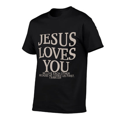 Jesus Loves You Christian  Wrinkle-resistant T-Shirt