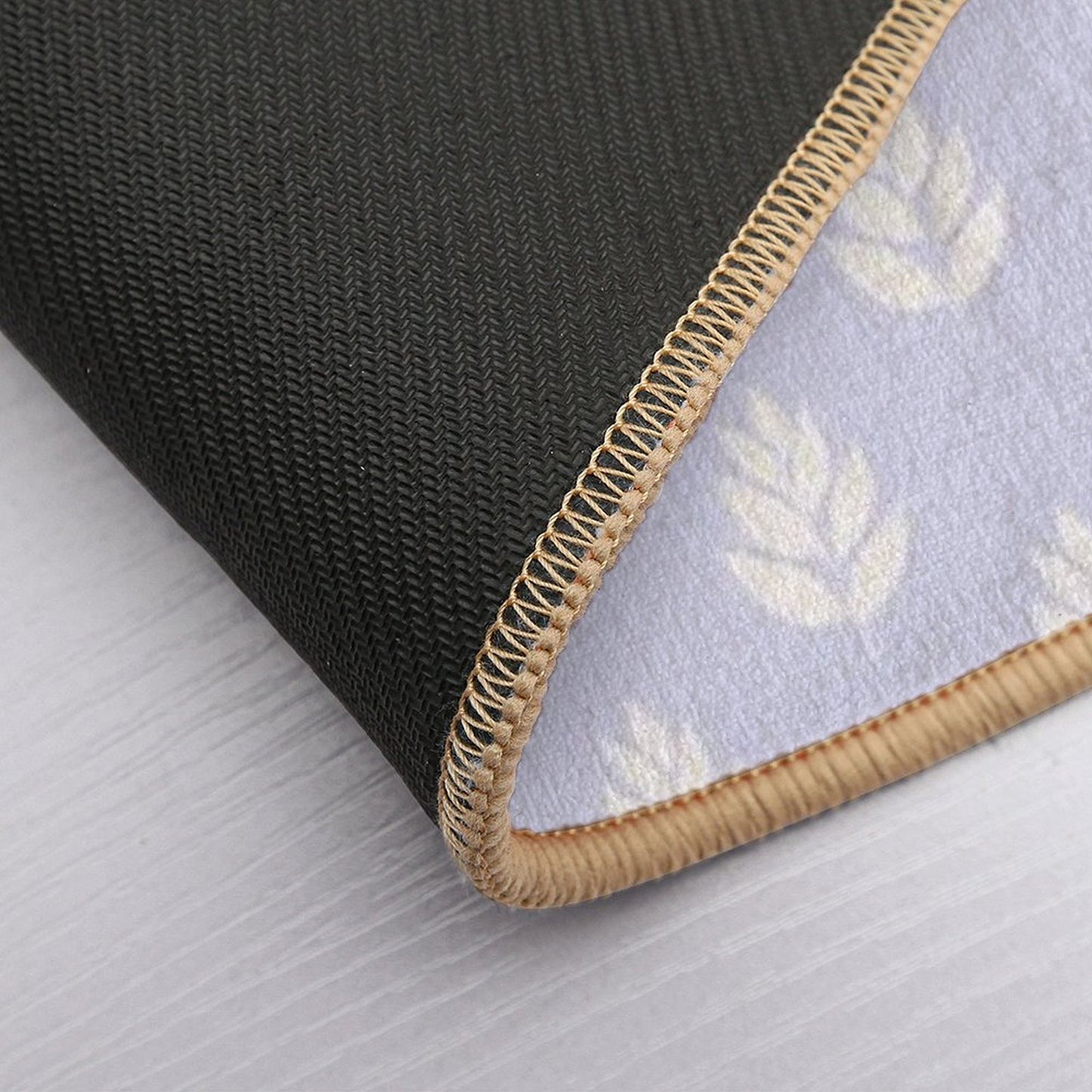 Lavender Breeze Leaf Silhouette  Easy Maintenance Bath Mat