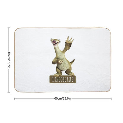 Sid I Choose Life, Sloth I Choose Life  Rapid-Drying Bath Mat