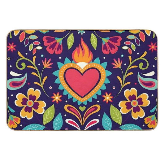 Otomi Sacred Heart  Anti-Trip Bath Mat