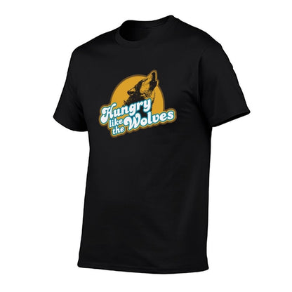 Hungry Like The Wolves Graphic Art T-shirt  Rolled Sleeves T-Shirt