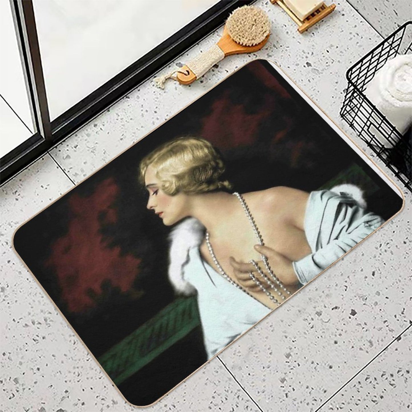 FLAPPER WORLD  Vintage 1921 Fashion Magazine Advertising Print  Easy Maintenance Bath Mat