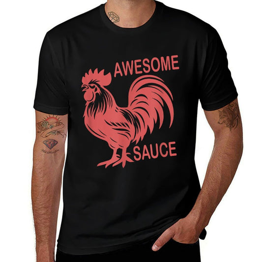 Awesome Sauce with Picture of Rooster  Eco-friendly Material T-Shirt