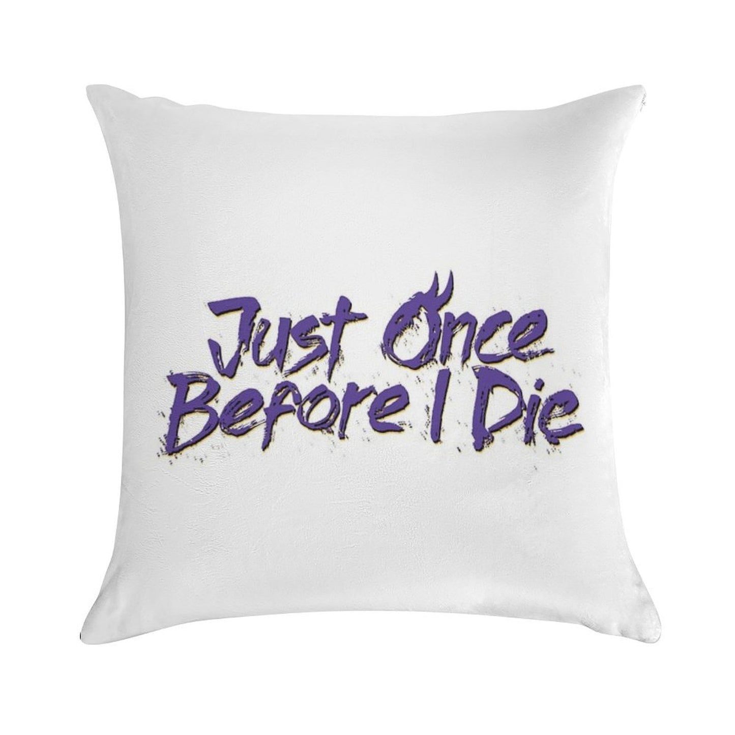 Minnesota Vikings Fans - Just Once Before I Die Soft Easy Maintenance Throw Pillow