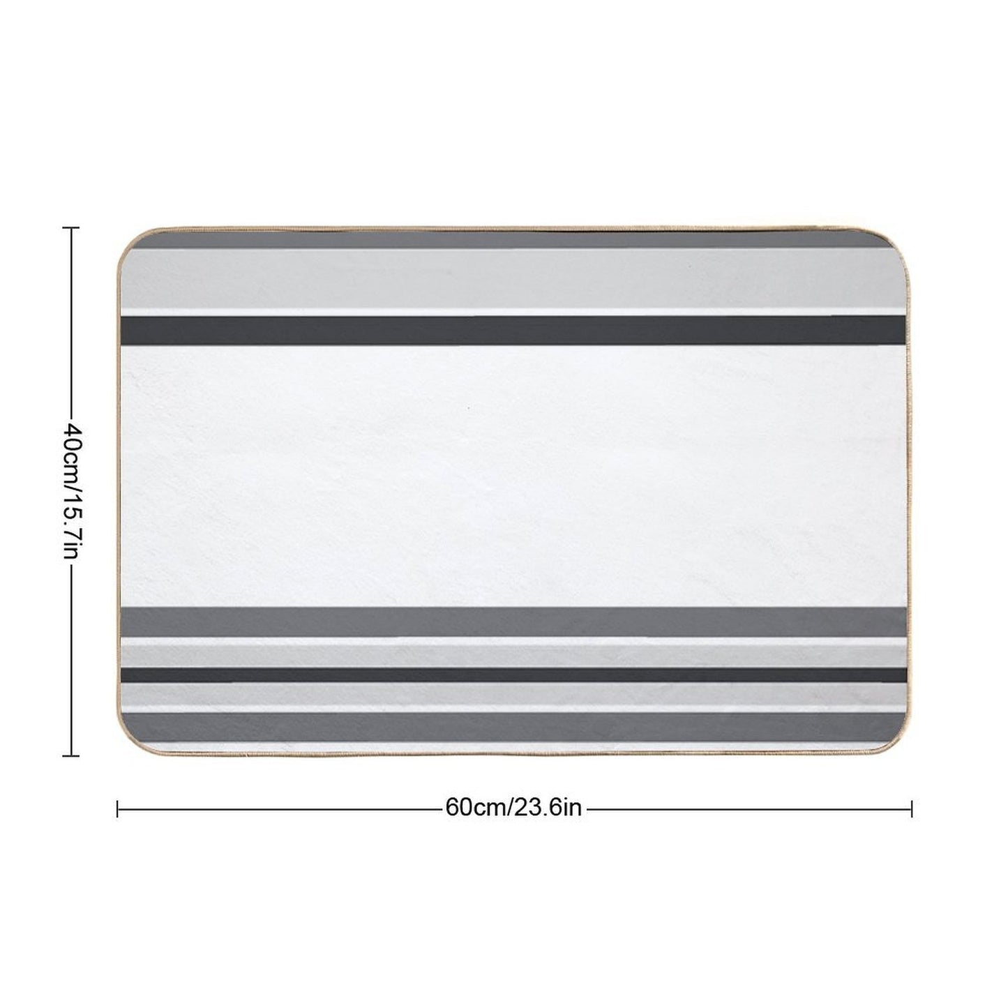 Line Art Neutral 02  Slip-Resistant Bath Mat