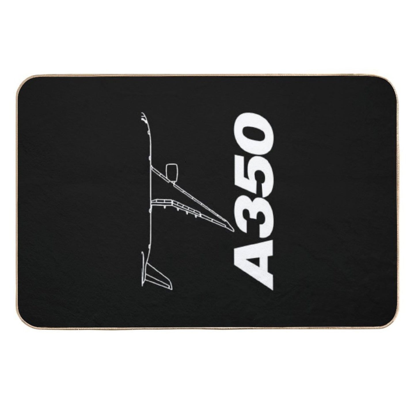 Airbus A350 Top View Durable Bath Mat