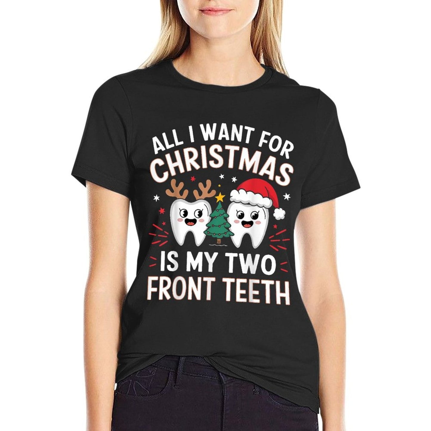 All I Want for Christmas Is My Two Frontth Funny Comfortable T-Shirt