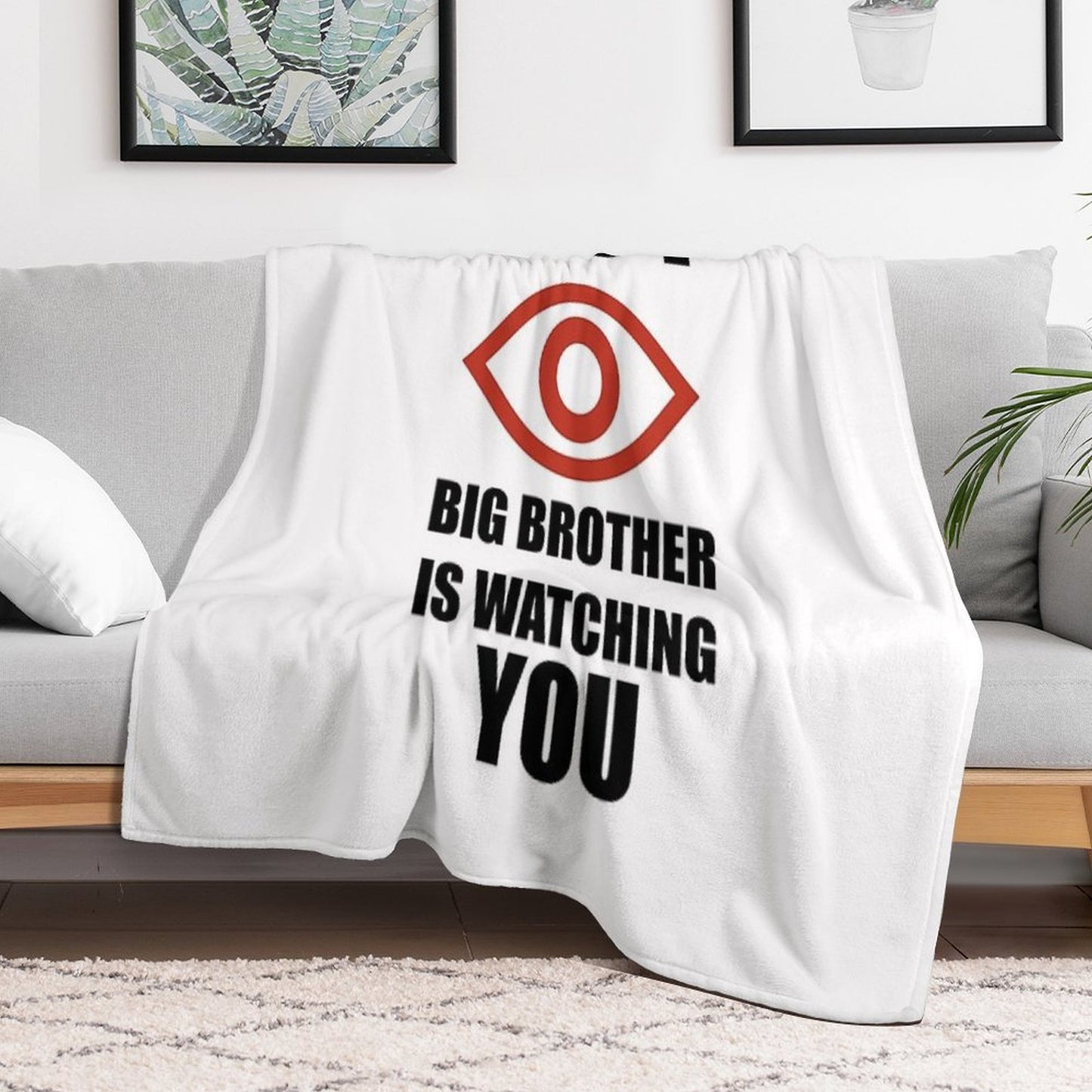 Big Brother Is Watching You. 1984 George Orwell. Shrink-resistant Throw Blanket