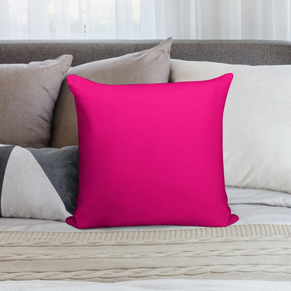 PLAIN SOLID  Bright PINK -100  Bright PINK SHADES ON OZCUSHIONS ON ALL PRODUCTS Soft Multiple Sizes Throw Pillow
