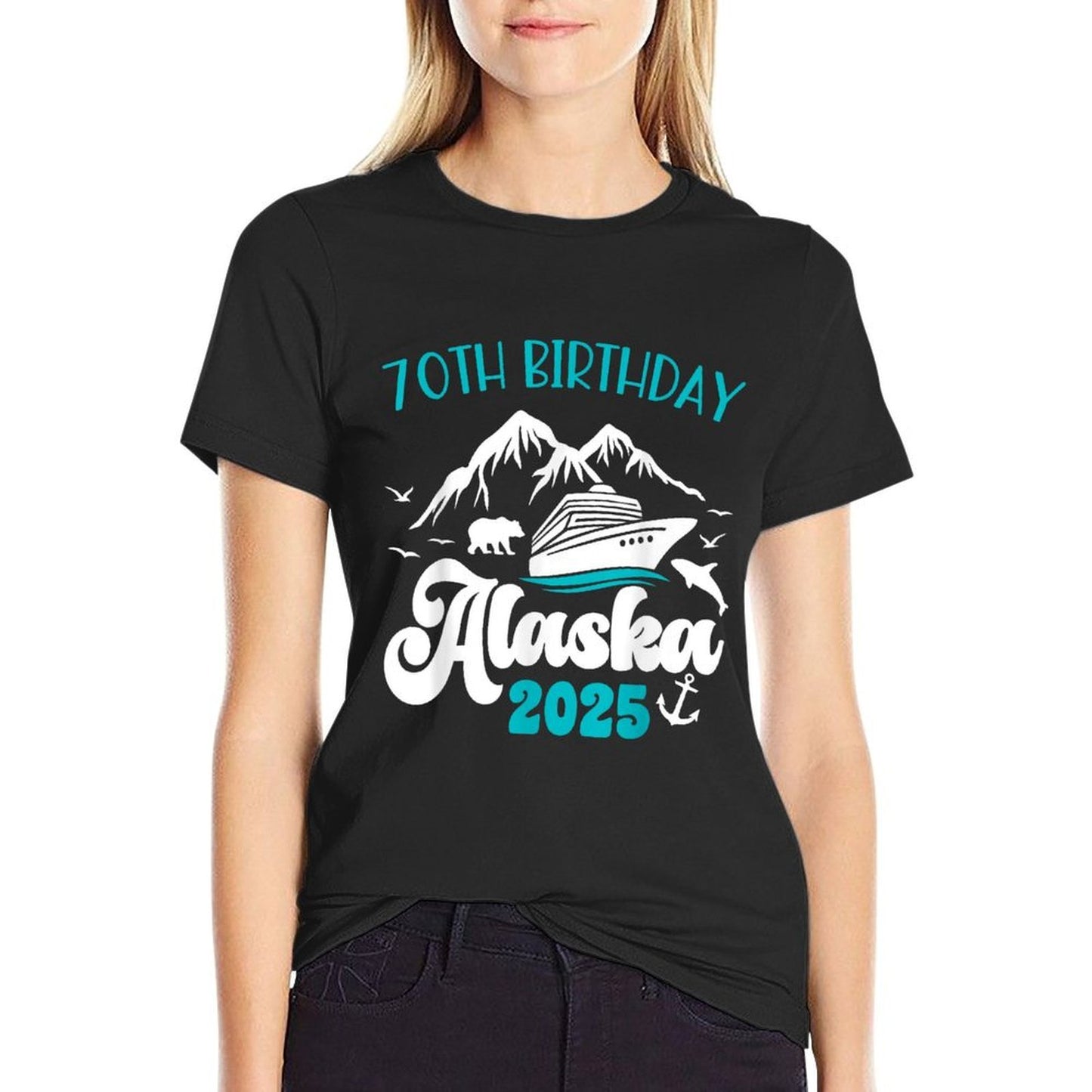 70th Birthday Alaska Cruise 2025 Matching Family Men Women  Odor-resistant T-Shirt