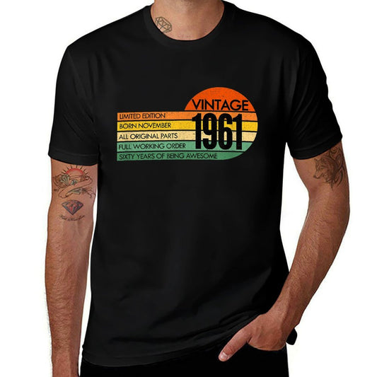 60 Years Old Vintage NOVEMBER 1961 60th Birthday  Graphic-printed T-Shirt