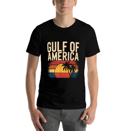 Gulf Of USA America Gift Men Women Flag Beach Trendy Pattern T-Shirt