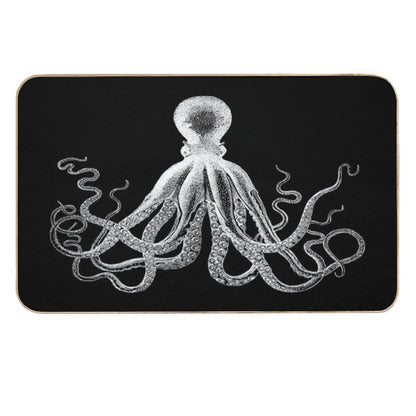 Octopus  Vintage Octopus  Tentacles  Sea Creatures  Nautical  Ocean  Sea  Beach  Black And White  Versatile Bath Mat