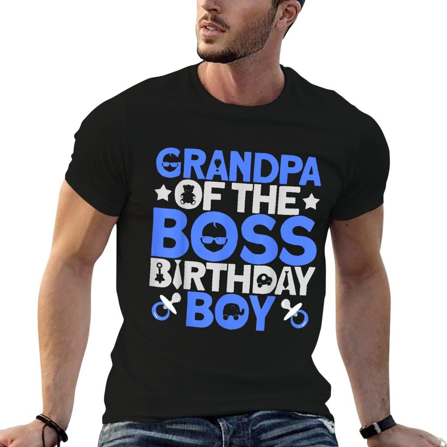 Grandpa Of The Boss Birthday Party Outfit Like A Boss  Breathable T-Shirt