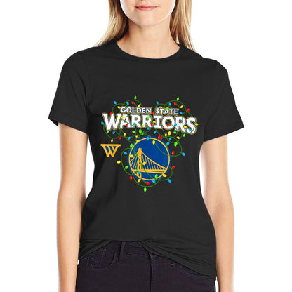 NBA Golden State Warriors Christmas Tangled Lights  Relaxed-fit T-Shirt