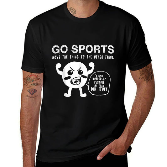 Go Sports Fan, Sports, Move The Other Thing  Oversized Silhouette T-Shirt