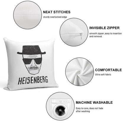 Breaking Bad  Heisenberg Drawing Soft Easy Maintenance Throw Pillow
