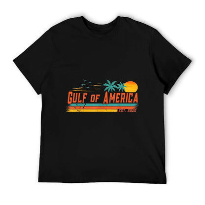Vintage Gulf Of Us America Retro Sunset Gulf Of Us America Polyester Blend T-Shirt
