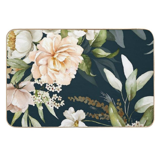 Wildflowers Floral Pattern  Absorbent Bath Mat
