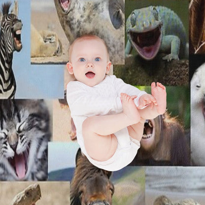 Just Laugh (animals) Wrinkle-free Throw Blanket