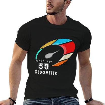 Oldometer 50th Birthday Funny 50 Year Old Comfortable T-Shirt