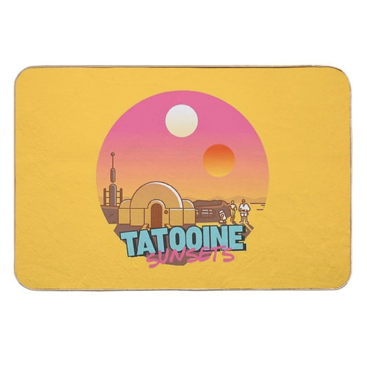Tatooine Sunsets Vintage  Stain-Proof Bath Mat