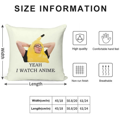 Copy of Discord Moderator - Yeah I Watch Anime Soft Style Accent Throw Pillow