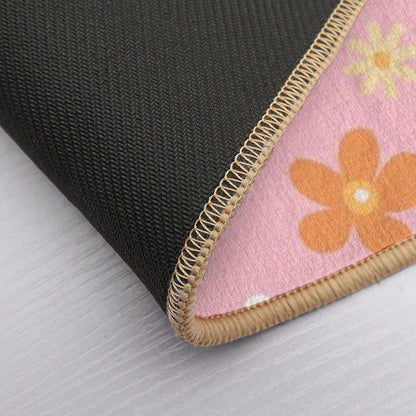 Summer Daisy Seamless Pattern, Textile, Cute Flowers Cover, Spring, Background, Bags Decor, Wallpaper, Wrapping, Fabric, Mug Dec  Fade-Resistant Bath Mat