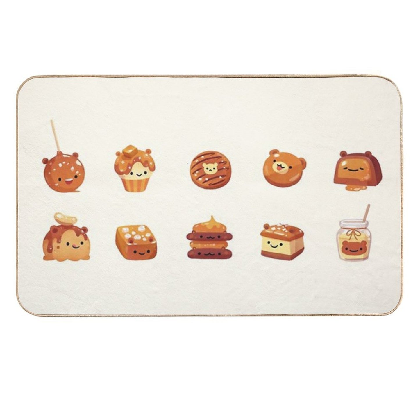 Salted Caramel Bear Durable Bath Mat