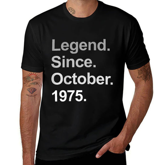 Legend Since October 1975 - Age 50th Years Old Birthday  Oversized Silhouette T-Shirt