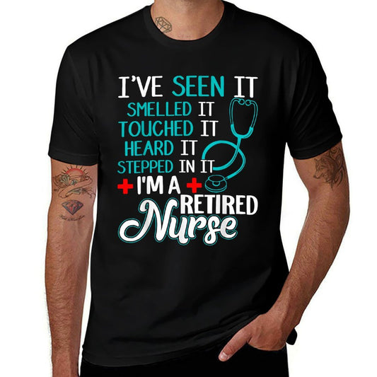 Funny Nurse Retirement Shirt - Retired Nurse Gift  Heathered Texture T-Shirt