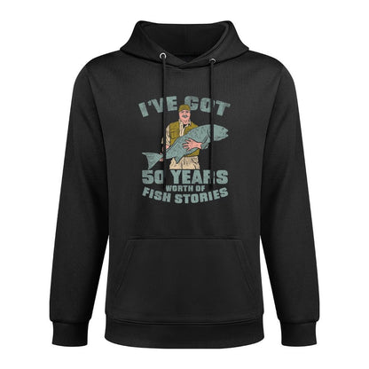 I Got Fish Stories, 50th Birthday Gifts Fishing Premium Customizable Surface Hoodie