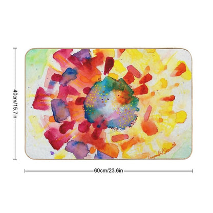 Flower-Colorburst  Non-Slip Bath Mat