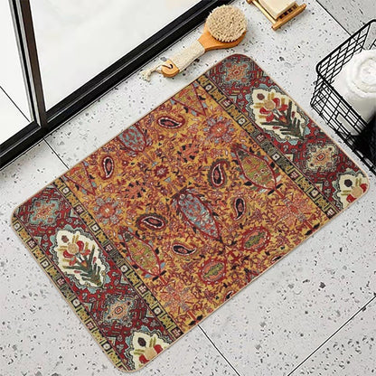 Sehna Kurdish Northwest Persian Rug Print  Anti-Trip Bath Mat