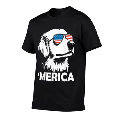 Golden Retriever 4th of July Merica Durable T-Shirt