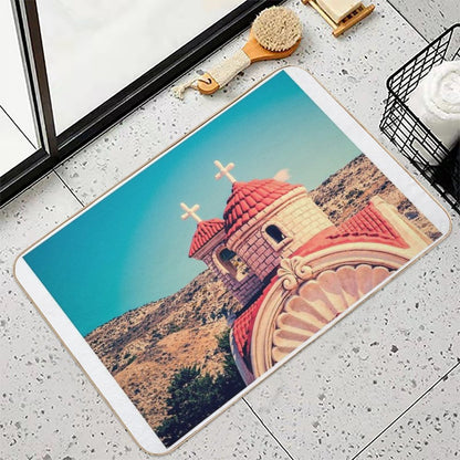 Roadside Shrine, Cyprus  Long-Lasting Bath Mat