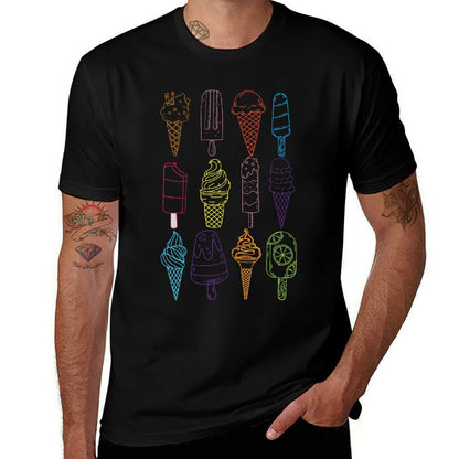 Ice Cream Summer Ice Design  Lightweight T-Shirt