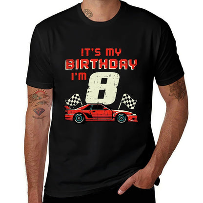 Kids Its My Birthday Im 8 Race Car 8th Bday Eight Year Old Boys  Quick-drying T-Shirt