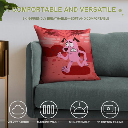 Fear And Courage Soft Fade-Resistant Throw Pillow