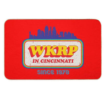 WKRP in Cincinnati Skyline Logo  Repositionable Bath Mat