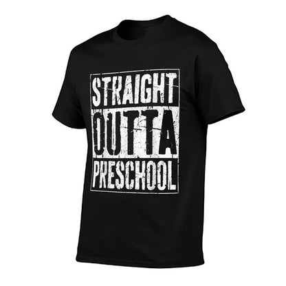 Straight Outta Preschool Preschool Boy Girl Graduation  Eco-friendly Material T-Shirt
