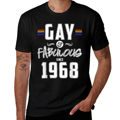 LGBT Gay & Fabulous Since 1968 50th Birthday  Graphic-printed T-Shirt