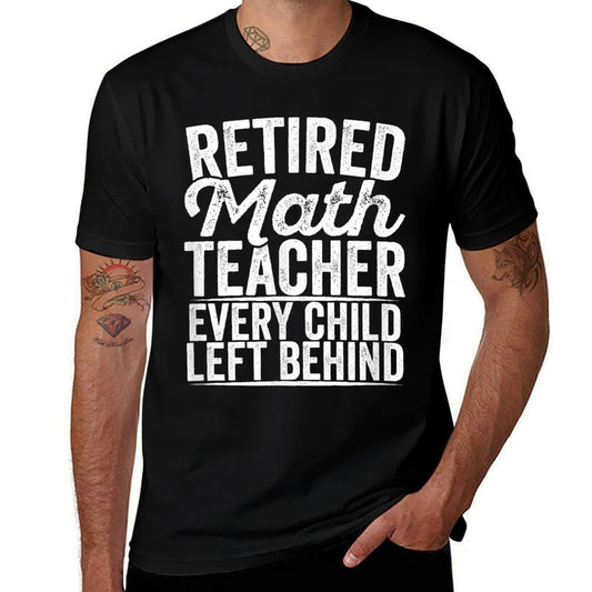 Retired Math Teacher Teaching Retirement Gift  Trendy Pattern T-Shirt
