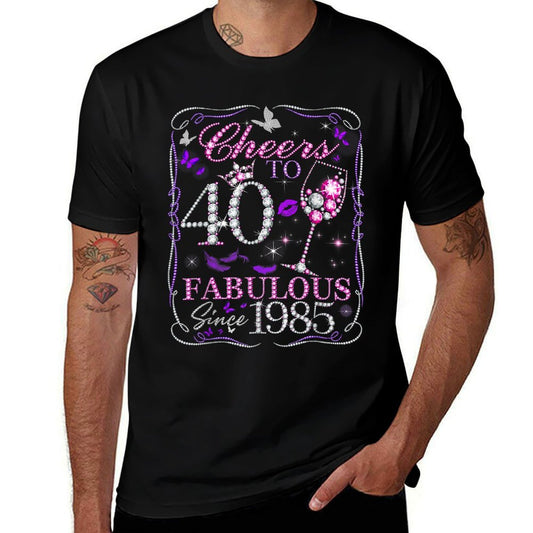 Cheers to 40 Fabulous Since 1985. Women’s 40th Birthday  Odor-resistant T-Shirt
