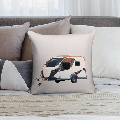 BASE CAMP Caravan with Honeycomb Pattern Soft Multiple Sizes Throw Pillow