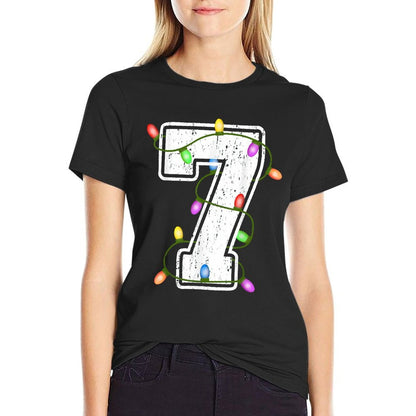 Number 7 7th Birthday Boy Christmas Happy Birthday Kids  Lightweight T-Shirt