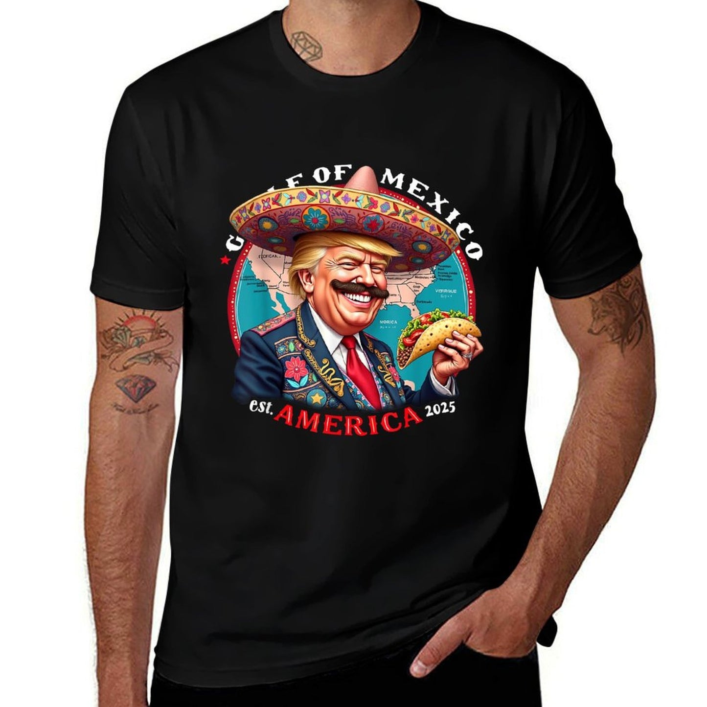 Trump Gulf Of Mexico Est America 2025  Stretchy T-Shirt