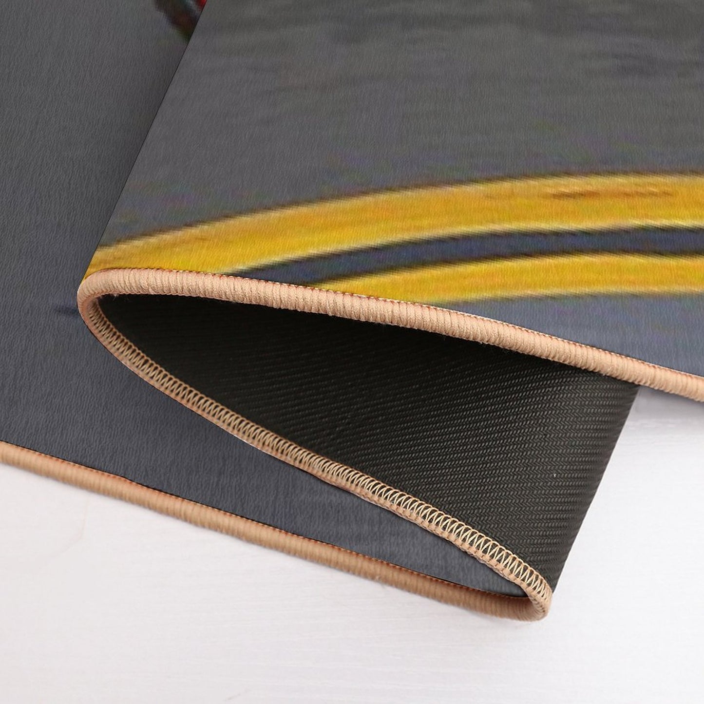 Joey Logano Racing His 2023 Nascar Racecar from Above  Slip-Resistant Bath Mat