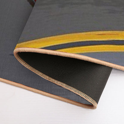 Joey Logano Racing His 2023 Nascar Racecar from Above  Slip-Resistant Bath Mat