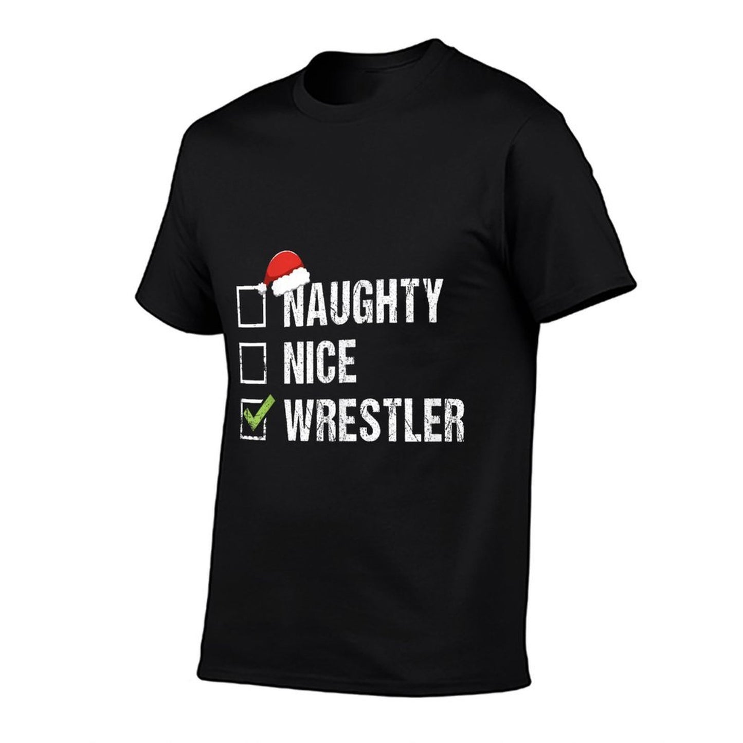 Naughty Nice Wrestler Wrestling Santa Christmas Gift  Quick-drying T-Shirt